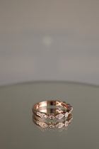 Rose gold art deco round brilliant diamond ring