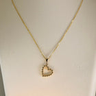 Beaded Heart Pendant & Chain